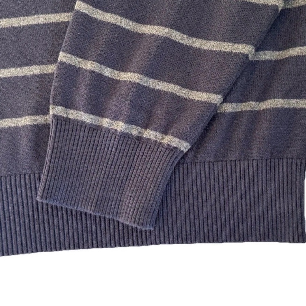 Nautica Men's XL Quarter Zip Sweater Navy Long Sleeves Mock Neck Pull Over Top - Picture 5 of 8